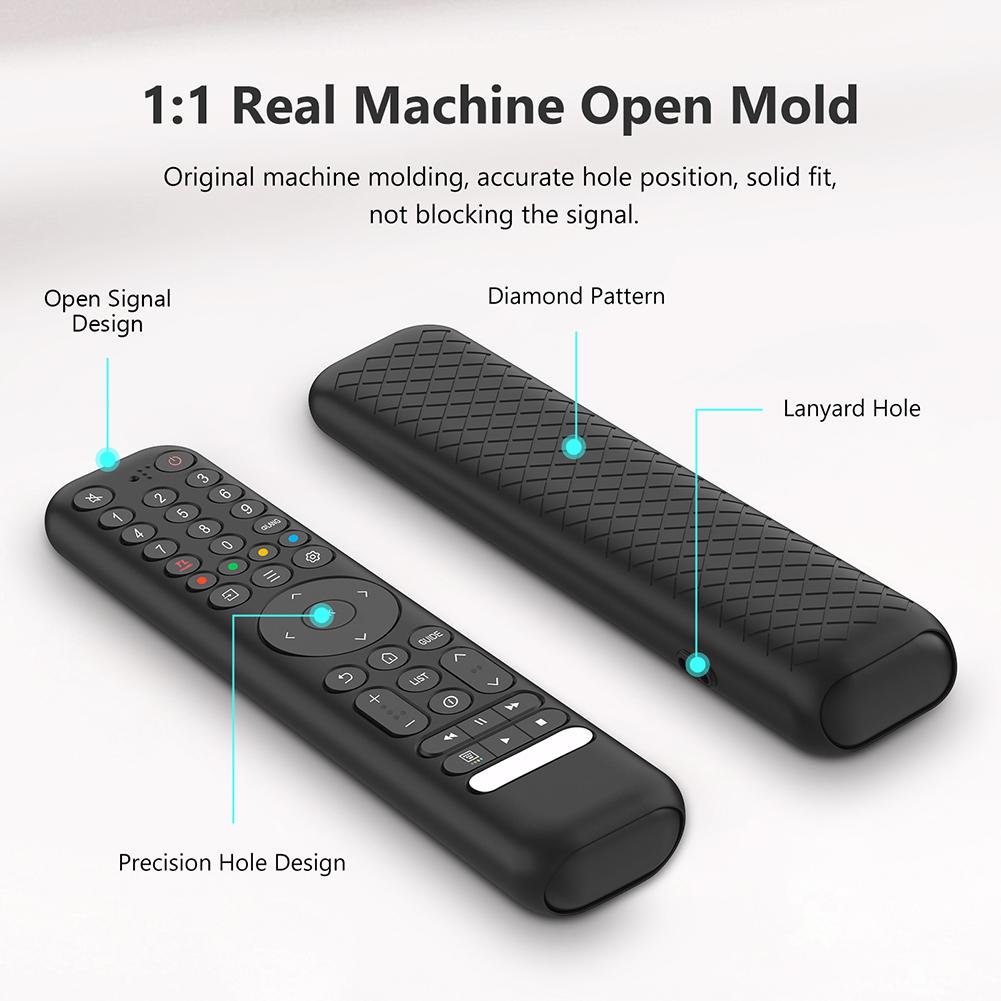 Silicone Remote Case for TCL RC716/RC833 GUB1 Remote Protective Case Anti-Slip Silicone Sleeve Shockproof Anti-Drop with Lanyard