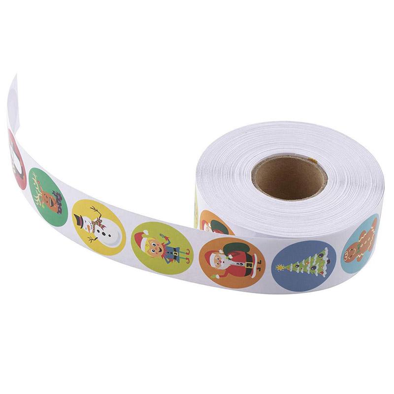 50-500Pcs New Christmas Stickers Cartoons Gift Card Party Package Cute Santa Label Sealing Decor Party Supplies For Reward Kid