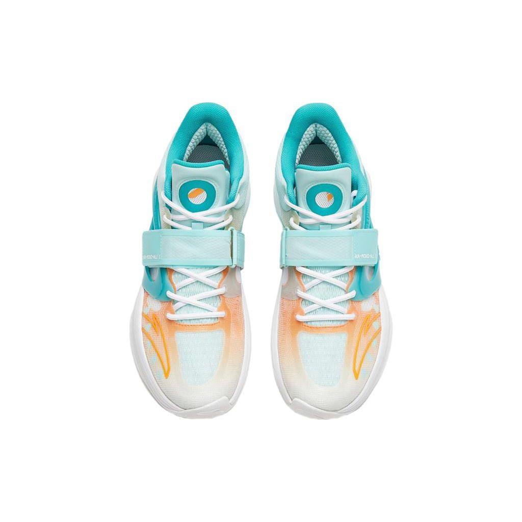 Anta Voda Květina 5 Surfing Nemesis Tlumení Nárazů Protiskluzové Odolné Nízké Basketbalové Boty Pánské Basketbalové Boty Bílé Zelené 112321108-6