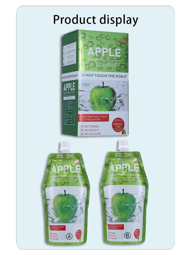 Naturlig Svart Äpple Hårfärgskräm, 1000ml
