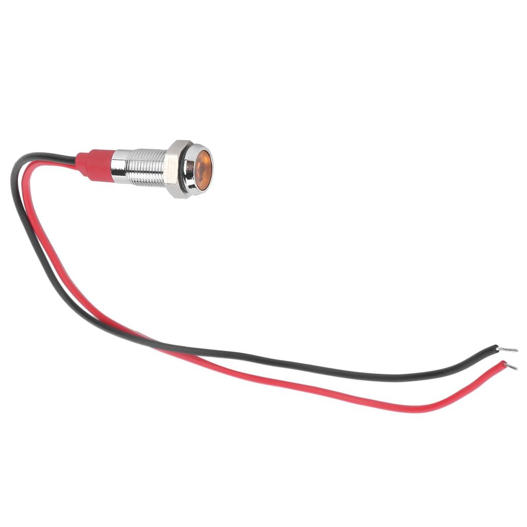 LED Metal Indicator 6mm Waterproof Signal Lamp for Car Truck Boat with Wire 6V