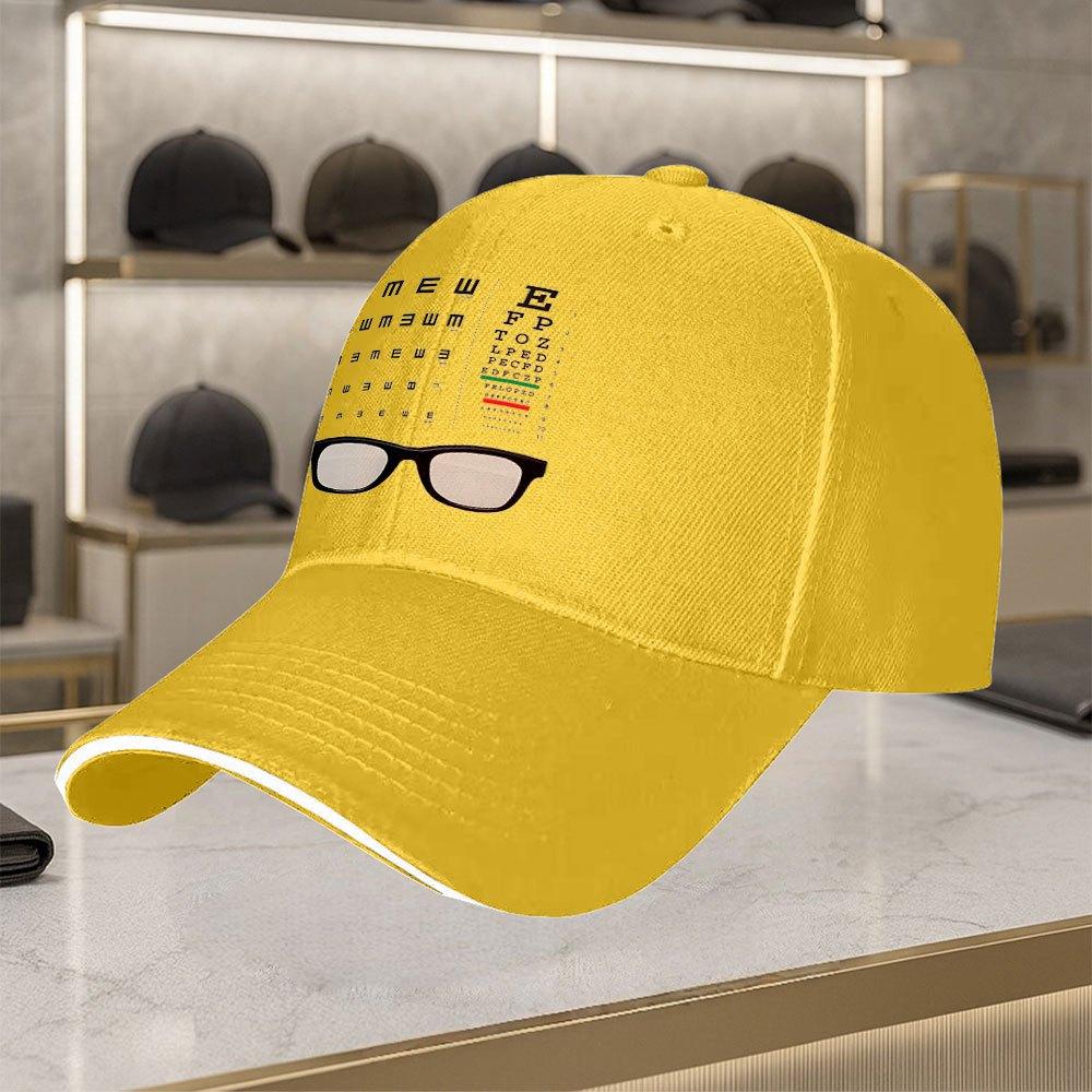 Unisex Trendy Baseball Cap for Unisex Vision Chart Print Series Fashionable and Versatile Daily Commute Accessory Stylish Duckb