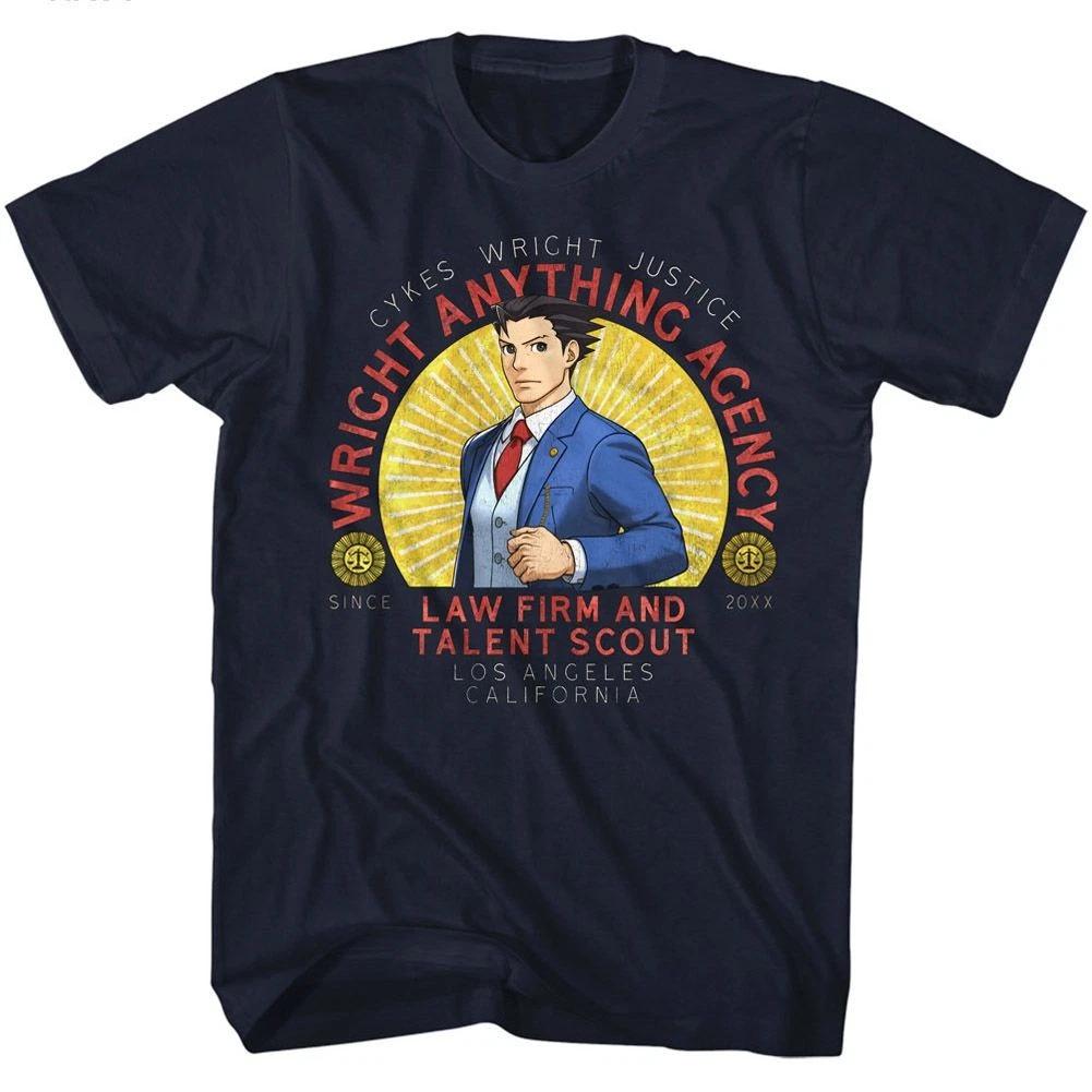 Ace Attorney Phoenix Wright Anything Agency Navy Capcom Gaming Shirt 120