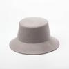 Autumn and winter new fashion woolen basin bucket hat women's casual simple concave felt top hat tide