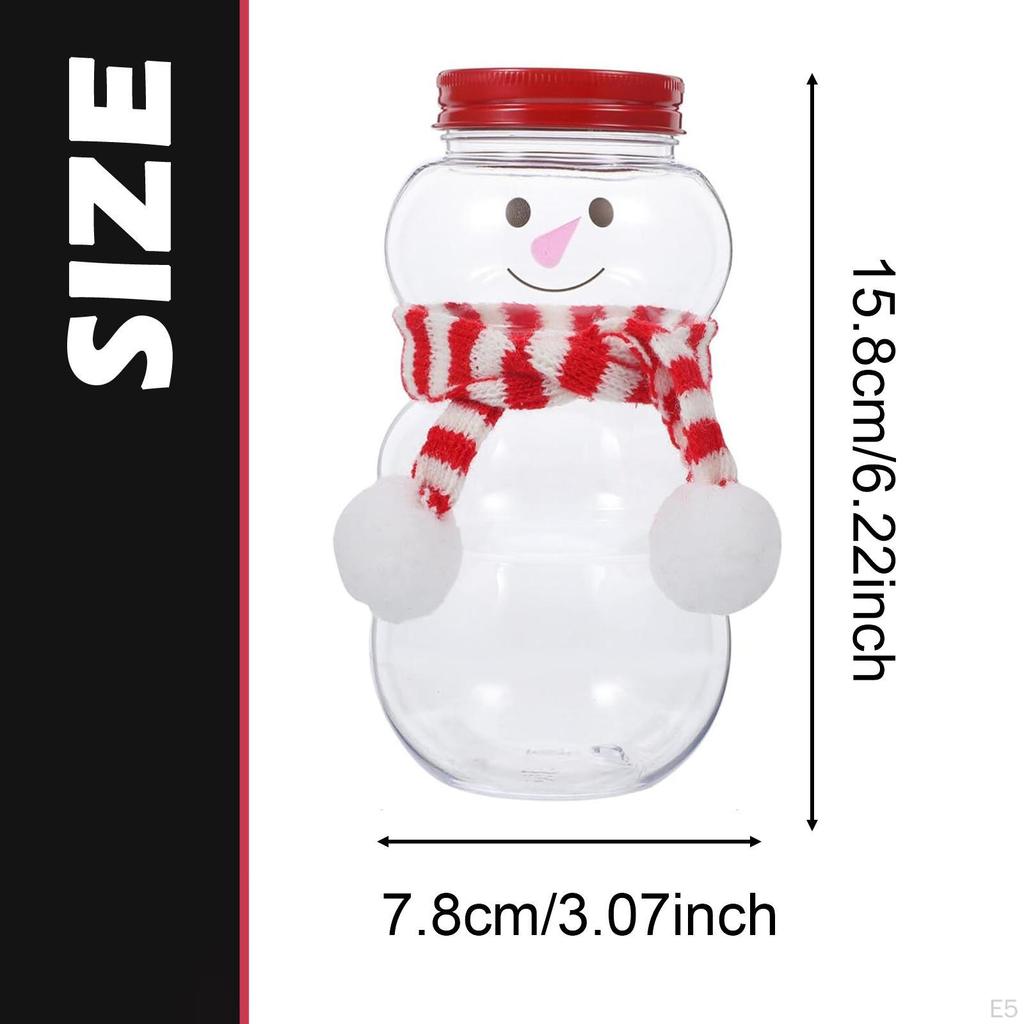 8 Christmas Bottles In The Shape of A , Glass Containers for Candy,
