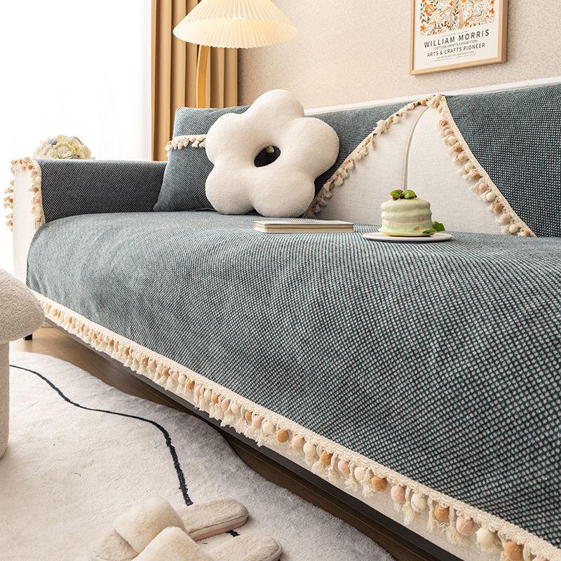 Poduszka na Sofę Hurtownia Chenille Wysokiej Jakości Poduszka Styl Ins Cztery Pory Roku Uniwersalna Antypoślizgowa Pokrowiec na Sofę Zewnętrzny