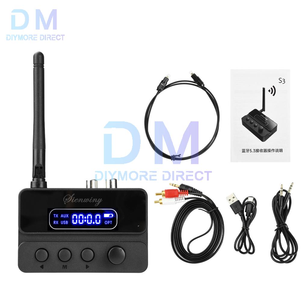 DC5V Bluetooth 5.3 Receiver and Transmitter S3 Combo Emitter, High-Fidelity Audio Transmission Audio Adapter