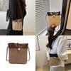 Fashionable Woven Street Style Crossbody Bag With Phone Pocket In Black Or Brown