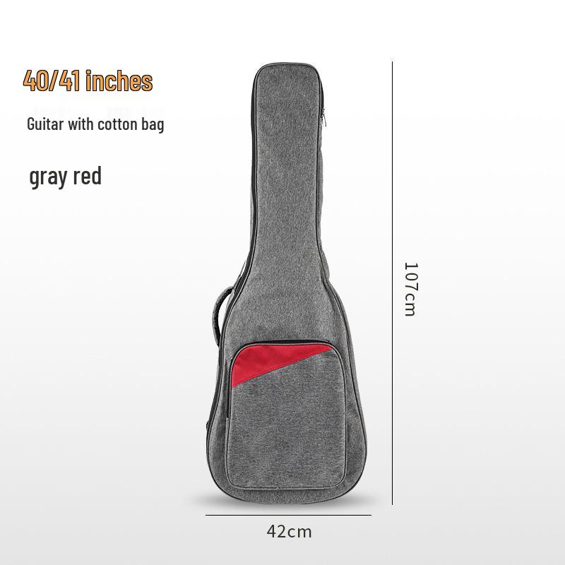 40/41-Inch Thick Padded Acoustic Guitar Backpack with Double Shoulder Straps