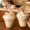 25Pcs Stackable Ice Cream Cake Cups With Lids Thickened Freezer Safe Containers for Daily Dessert Storage