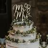 Mr & Mrs Cake Topper Wedding Cake Topper In Wood Perfect for Engagement Parties, Weddings, Bridal Showers, and Anniversaries