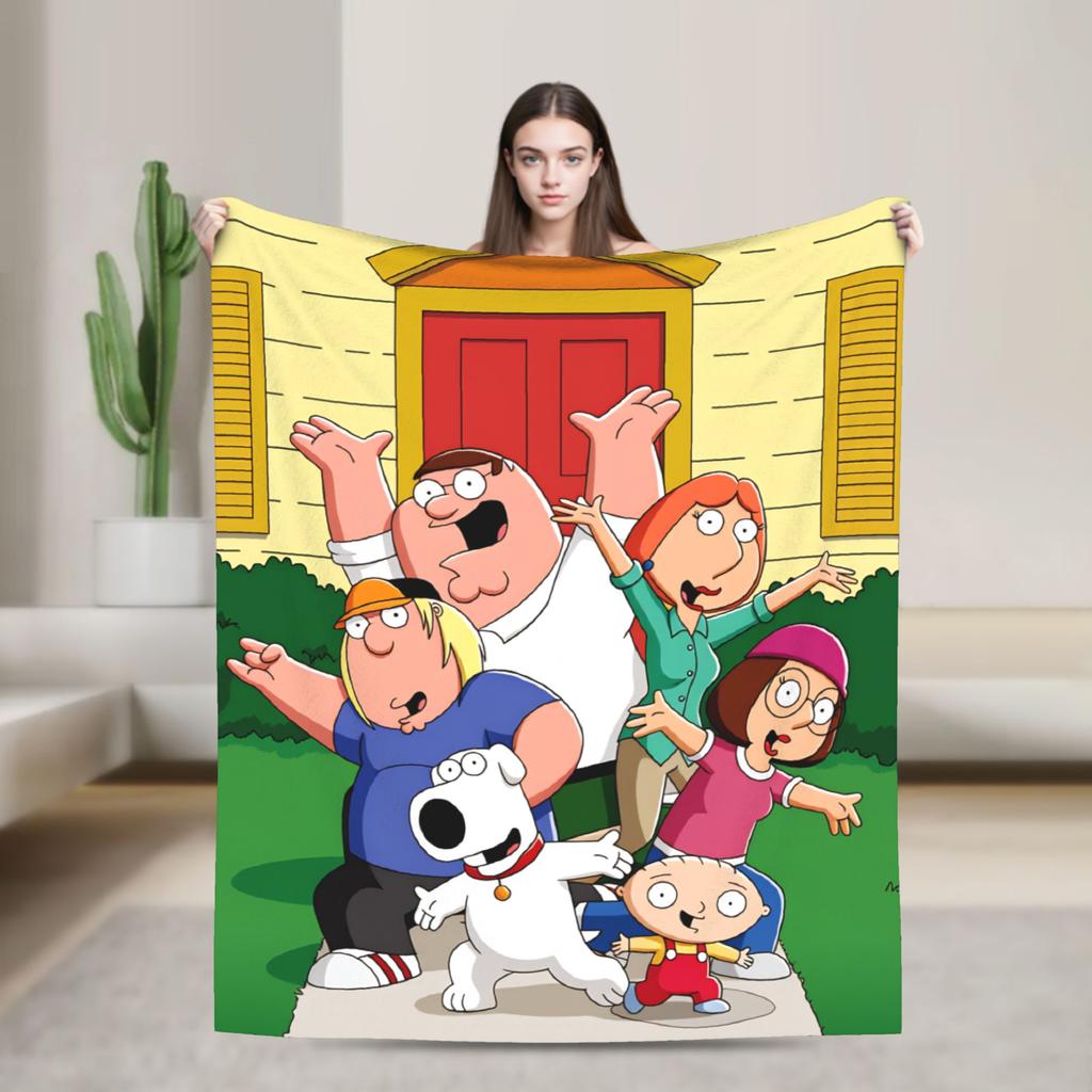 Rodiny Kreslený Peter Griffin Pánové Deku Super Měkká Zábavná Plyšová Přikrývka Na Cestování Kancelář Flanelová Přehoz Na Postel Pokrývka Postele