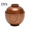 Wooden Bowl Rice Japanese Style with Lid Dishwasher Safe Food Container Tableware Salad Soup Snack Kitchen Supplies