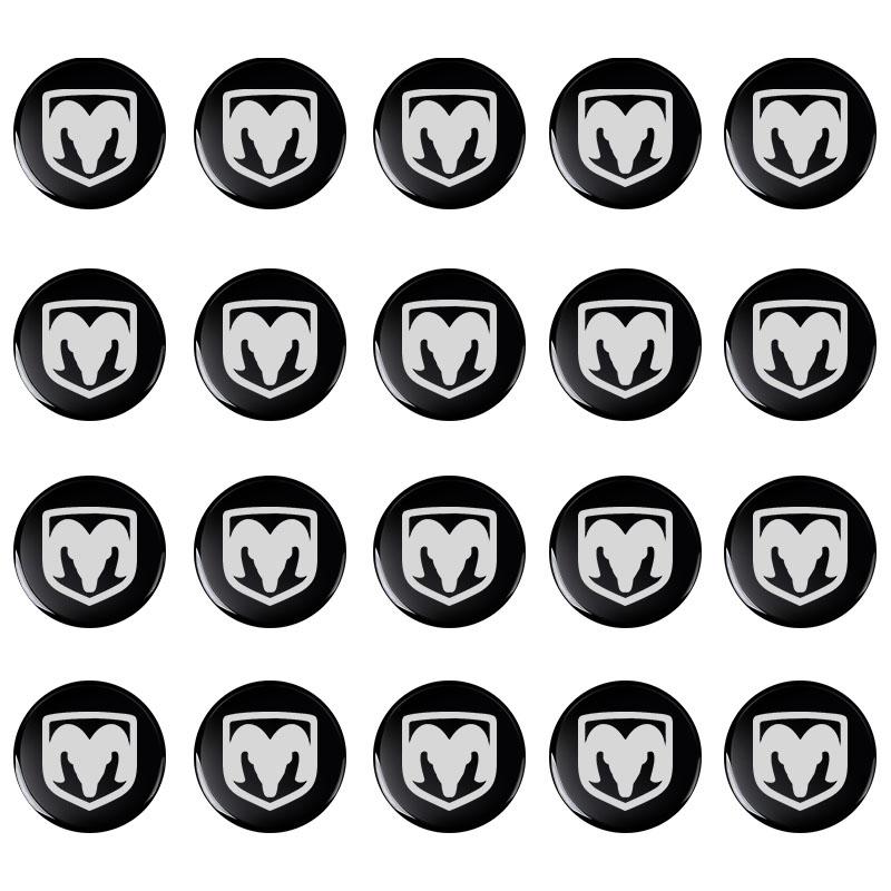 2/5/10Pcs 14MM Remote Car Key Stickers Emblem Accessories for Dodge SXT Challenger Charger RAM 1500 Stratus Dart Dakota Charger Avengr Durango
