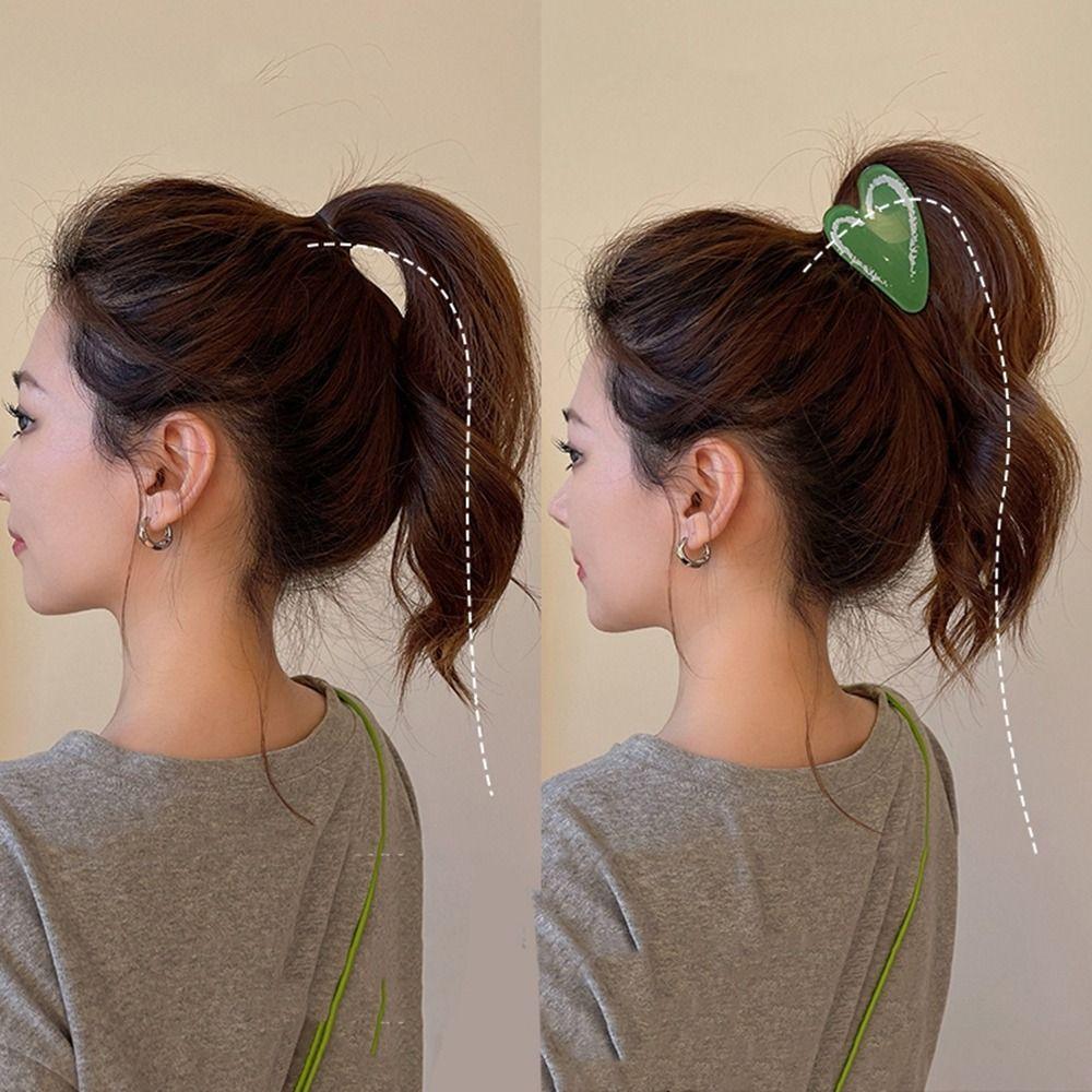 

Geometry Love Hair Clip Love Shark Clip Personalized Heart Hair Claw Streetwear