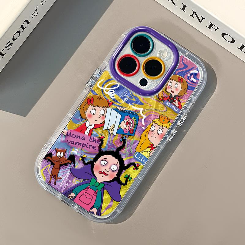

Graffiti Little Witch for Apple 16 Promax Cream Feather Pattern Cartoon Phone Case for IPhone 15 Cute 13 For OPPO A1 5G