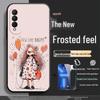 Black Cartoon Chinese Style Silicone Honor X20se Phone Case with Tempered Glass Protector