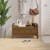 821787 vidaXL Entryway Bench Honey Brown 80x40x43 Cm Solid Pine Wood