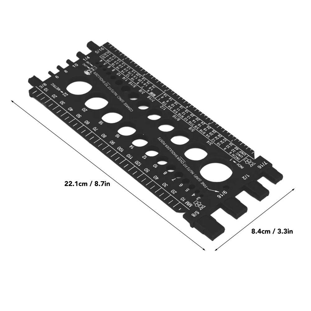 Imperial Standard Screw Size Measuring Ruler Portable Thread Checker  Bolt Screw Identification