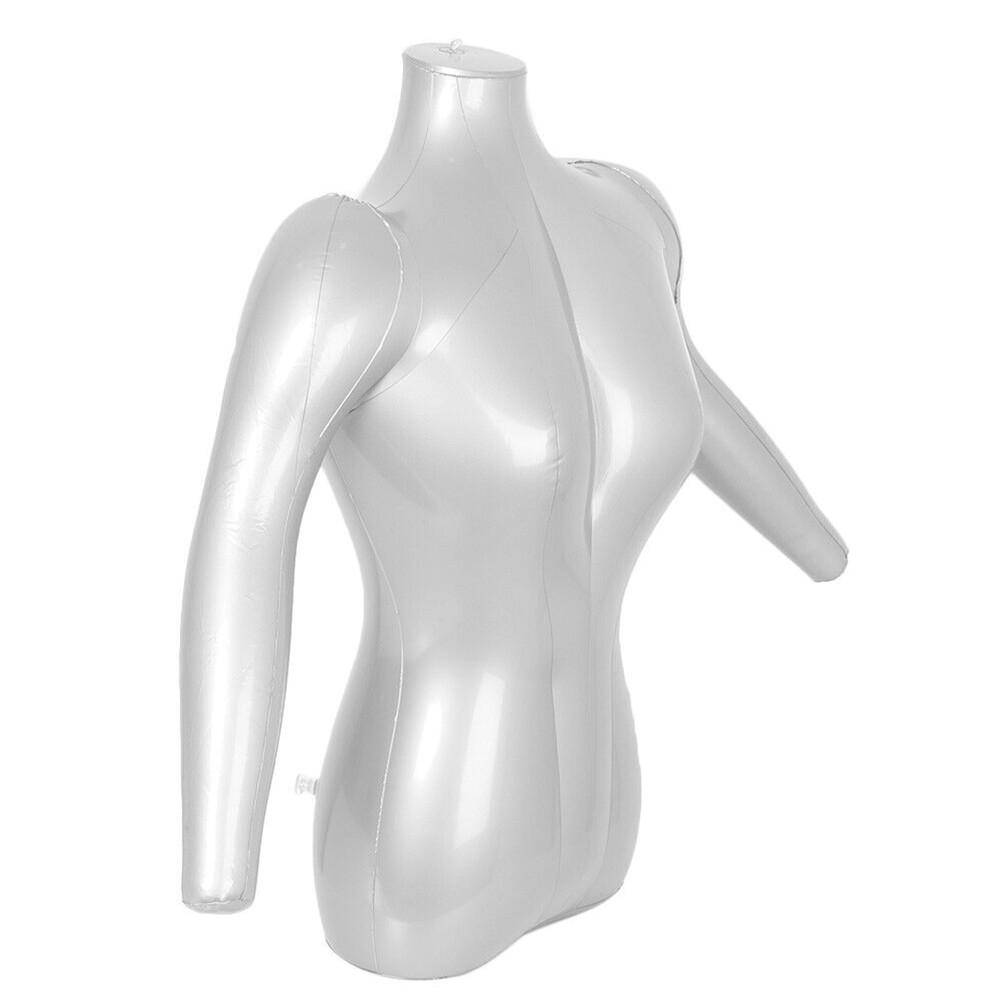 PVC Woman Half Body Inflatable Mannequin Shirt Tee Top Display Torso Model