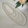 Vintage Hepburn Pearl Necklace Long Multilayer Sweater Chain Bridal Wedding Photography Cheongsam Styling Accessories