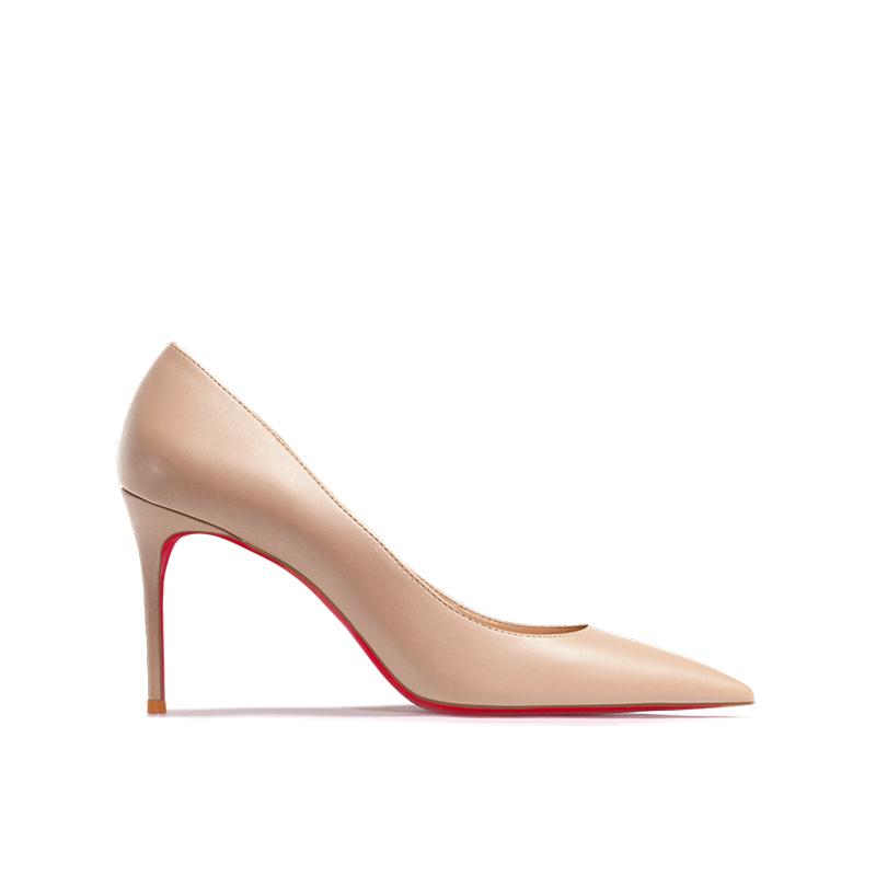 Fashion New pointed shallow mouth high heels with thin heels, matte fashion white commuting single shoes, soft sole size