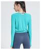 New Autumn/Winter Quick-Dry Slimming Long Sleeve Pilates Yoga Top – Versatile and Flattering Round Neck Sportswear