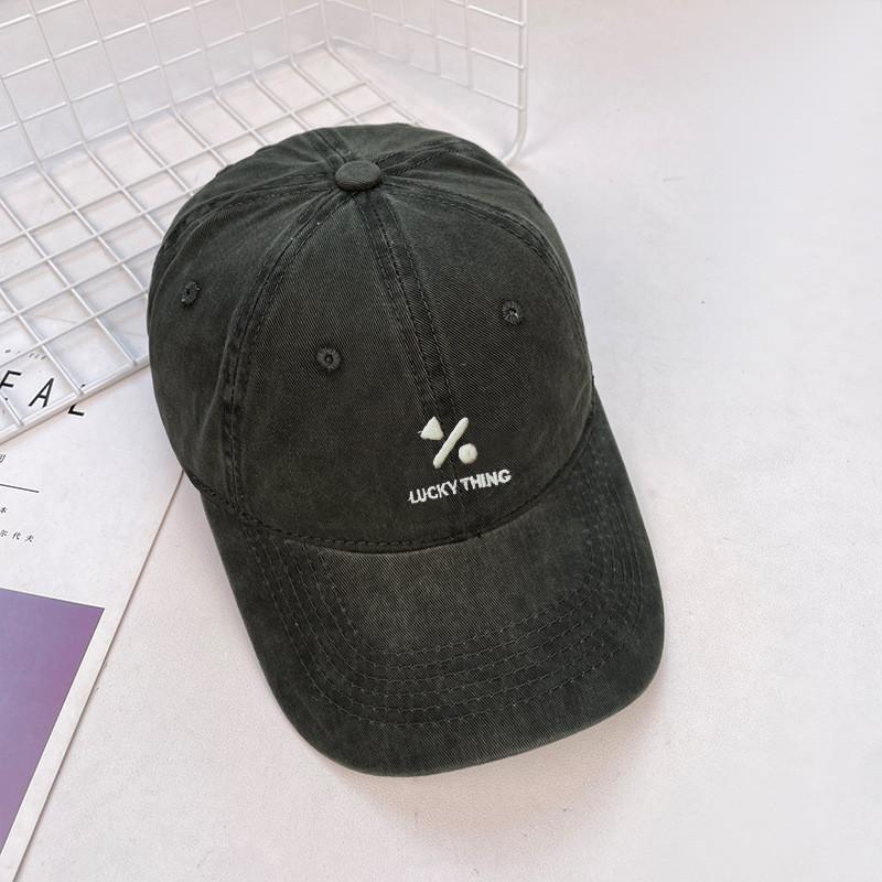 Geometric Symbols Embroidery Vintage Cotton Baseball Hats Summer Breathable