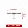 KAK Bright Chrome Kitchen Handles for Cabinets Zinc Alloy Silver Furniture Handles for Cabinets and Drawers Door Hardware