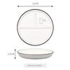 Children's Disc Divided Meal Ceramic Plate Student  Fat Reducing  Three Compartment  Household Dessert