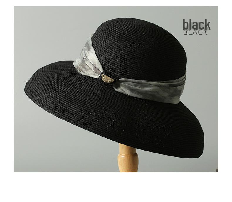 2025 Letni Kapelusz Przeciwsłoneczny z Szerokim Rondem: Oddychający słomkowy kapelusz kopułkowy na podróże, plażę i ochronę przed słońcem