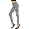 Fashion Geometric Striped Plaid Printed Leggings Stretch Pants Leggings High Waist Elasticity Pants Soft Trousers for Women Tights Fitness Yoga Pants