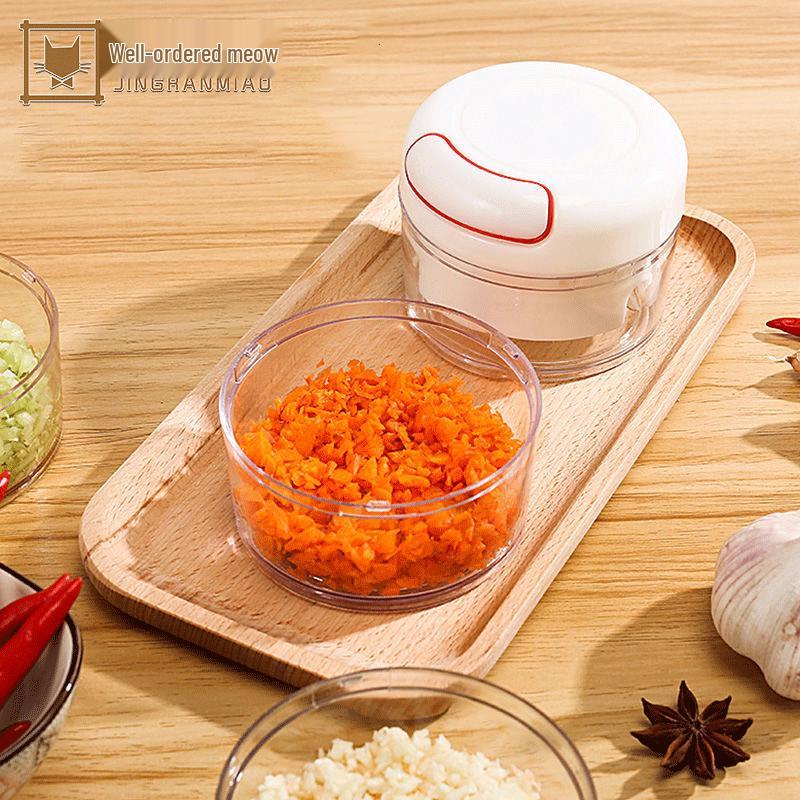 Compact Hand-Pull Garlic Chopper & Mincer