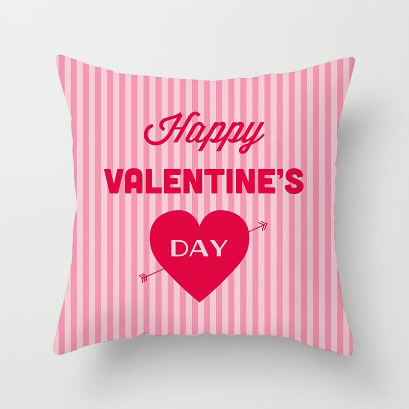 Seat Living Room Sofa Pillowcase Valentines Day Love Cushion Cover Red Pink Heart Home Decor