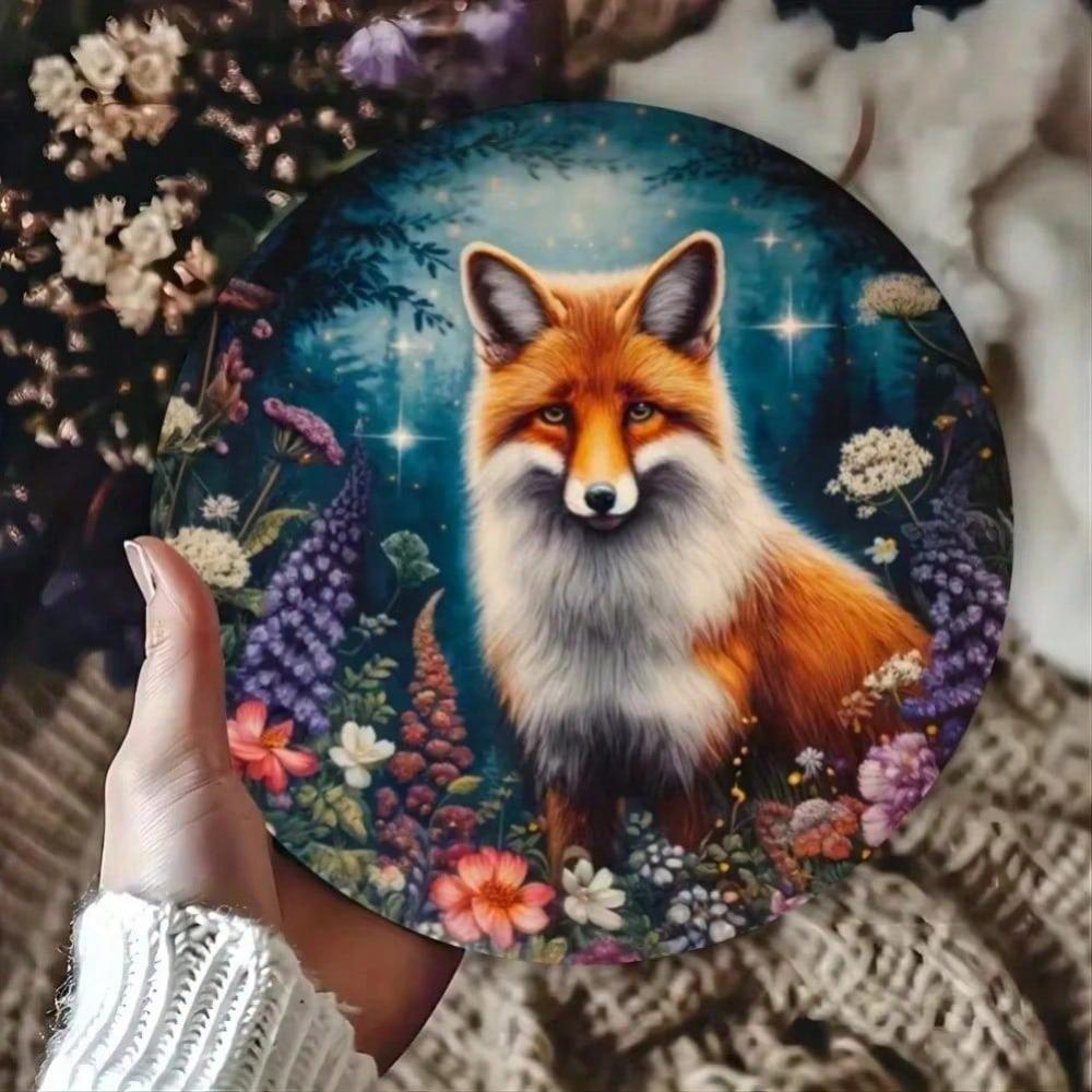 Retro Fox Metal Wall Art Sign Home Kitchen Cafe Decor