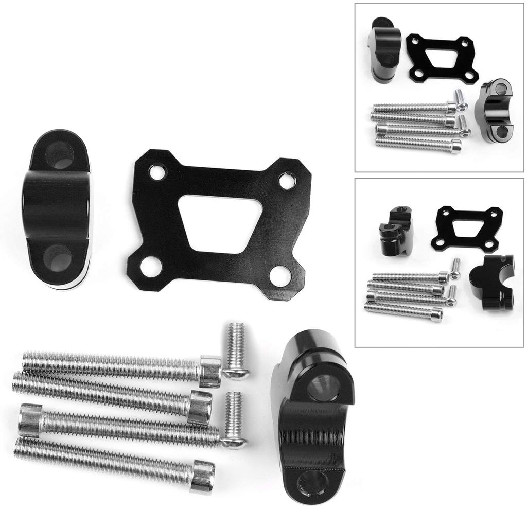 Artudatech Handlebar Riser 25mm Riser Black for Yamaha Tracer 700 MT07 Moto Cage 2014-2018