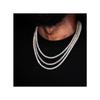 5mm European and American New Hip Hop Jewelry Zircon Necklace Men's Fashion Brand Personalized Accessories Chain Men's Necklace