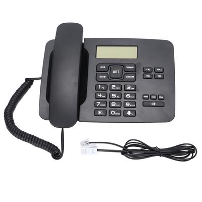Corded Telephone Caller ID Semi Hands Free Adjustable Volume Wired Landline with LCD Display for Office Home HotelBlack