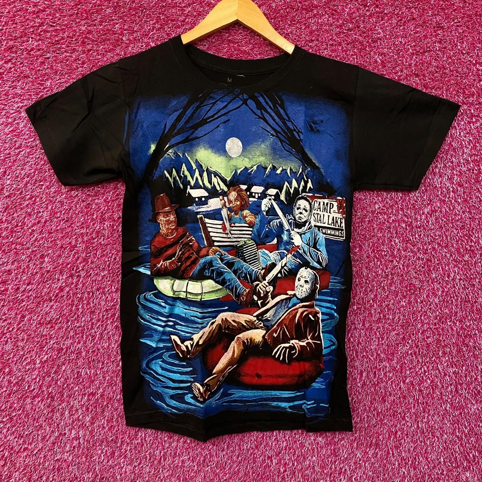 Camp Grystal Lake Swimming Horror Villains T-shirt Medium XXXXL