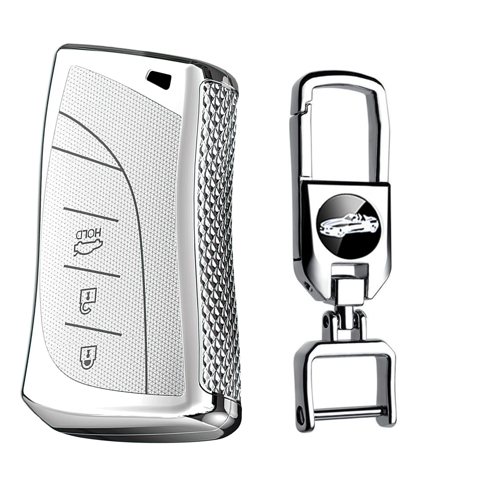 

[KUNIO] Lexus Dedicated Key Case, Key Holder, Key Cover, Compatible with Lexus, ES ES300h, серебряный