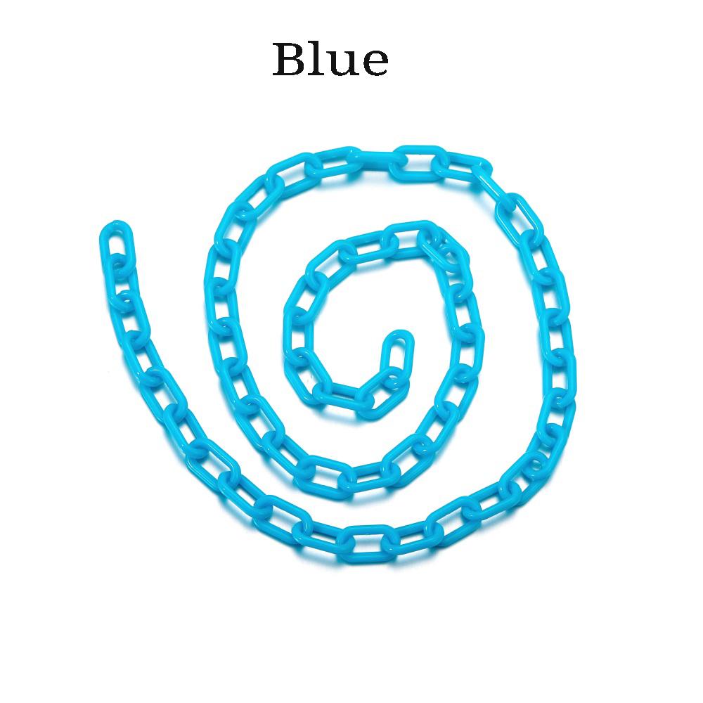 10pcs 50cm Colorful Acrylic Link Chain Lobster Clasp Keychains For Necklace Bracelet Making Colorful Chain Plastic Chain Links
