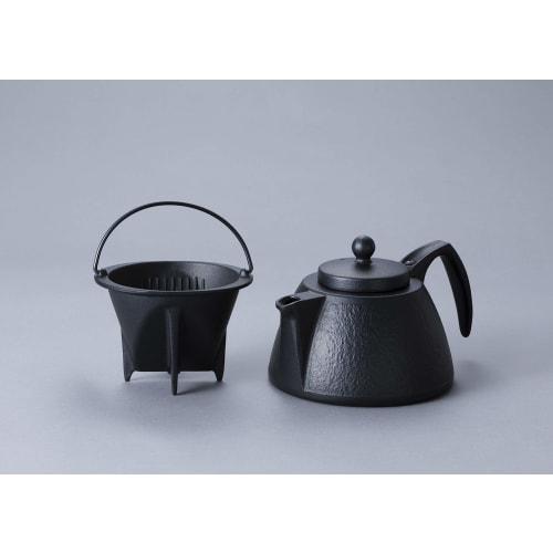 Iwachu Coffee Pot Set, Black, 0.75L, Induction Compatible, Nanbu Ironware, 12361