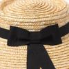 European and American retro light top big brim bow strap straw straw top hat stage fashion show beach straw hat