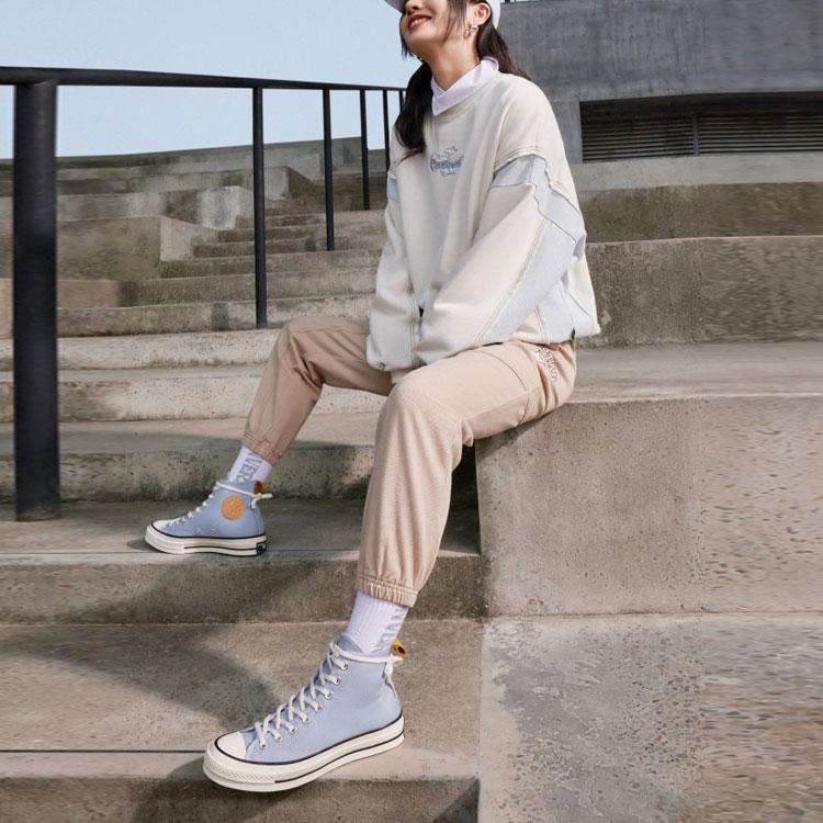 New Converse Sweatshirt Women's Light Gray 10025520-A01