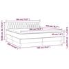 3141498 vidaXL Lit à sommier tapissier et matelas Gris foncé 180x200cm Velours