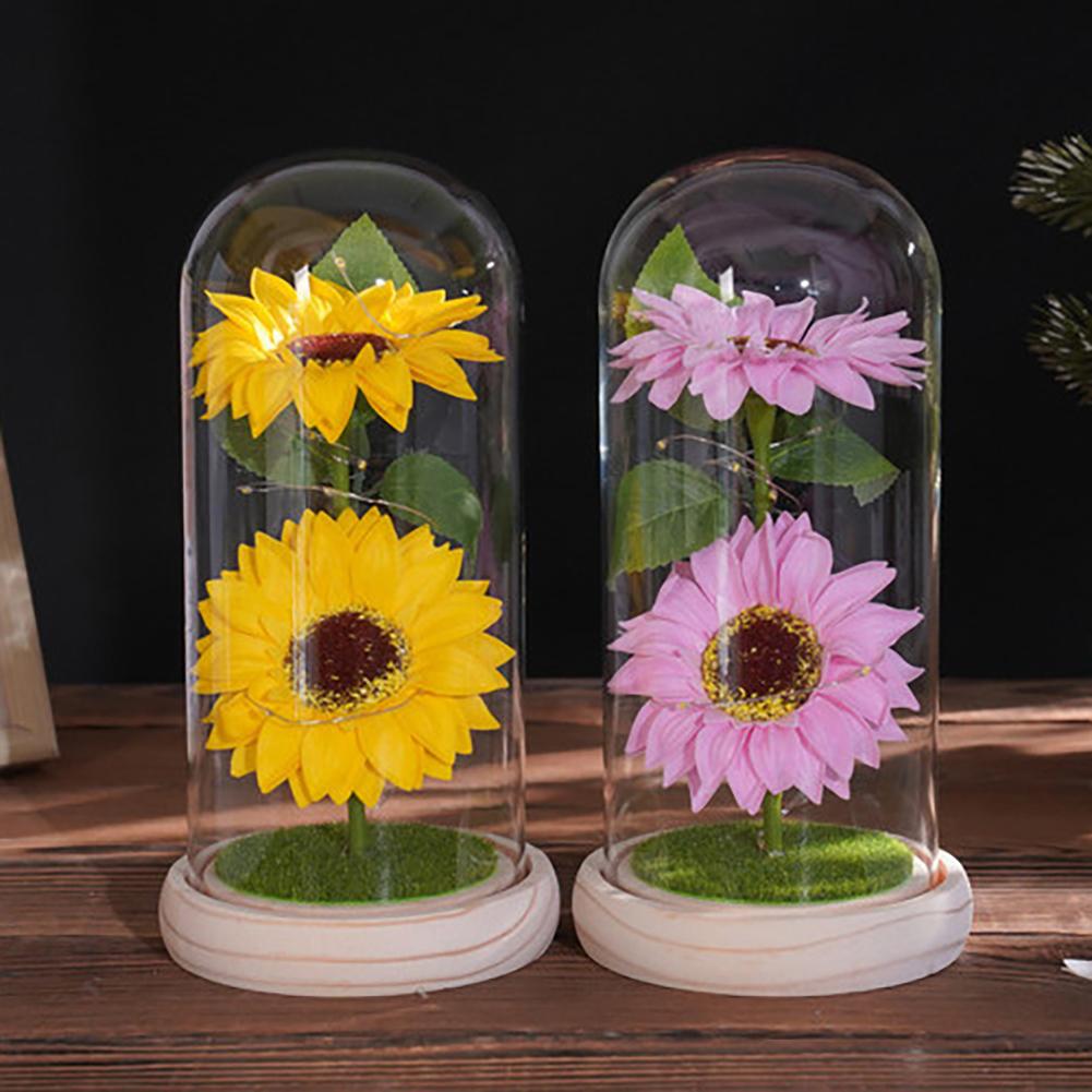 Artificial Flowers Colorful Sun Flower Gift Light Up Sun Flower Wedding Decoration
