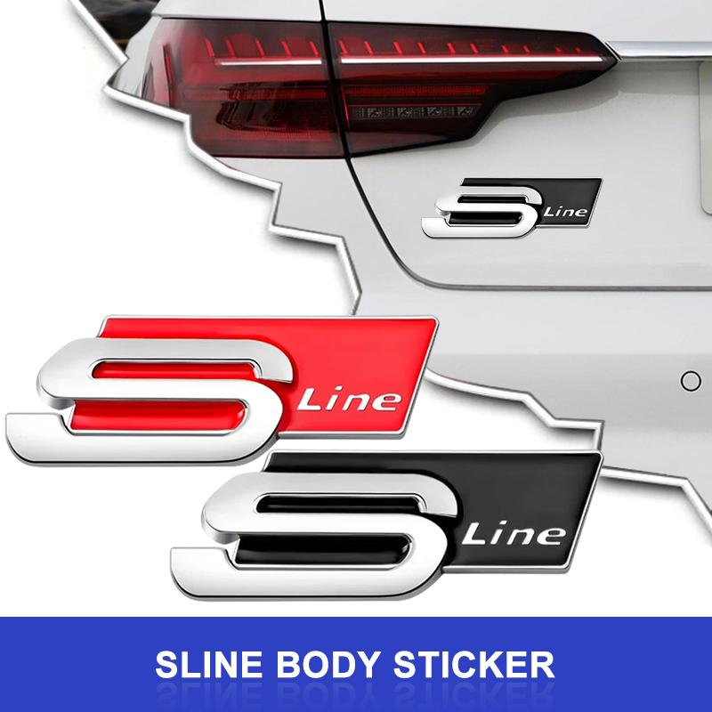 1pcs 3D Metal Emblem Car Decal Badge Auto Logo for Audi RS A3 A4 A6 A5 Q5 A1 Q7 Q3 Q2 Q8 A7 A8 TT S