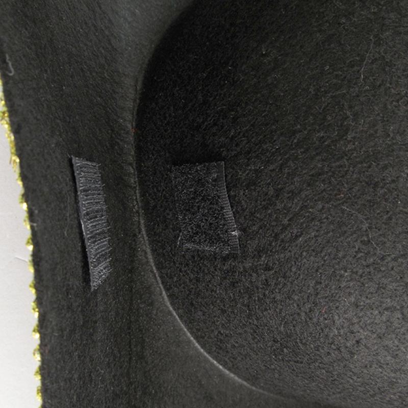 Soft Black Tricorn Hat Party Accessory Elegant Black Dress-up Theme Party Pirate