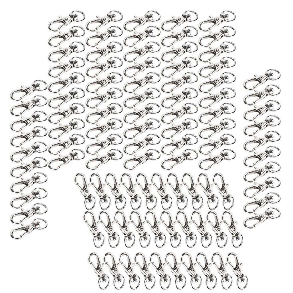 100PCS Bag Lobster Clasp Alloy Lanyard Snap Hook Lobster Claw Clasp DIY Luggage Accessories