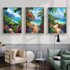 Hawaii Pixel Art Travel Landscape Poster Flower Island Sand Beach Sky Scenery Canvas Painting Room Home Wall Decor Mural